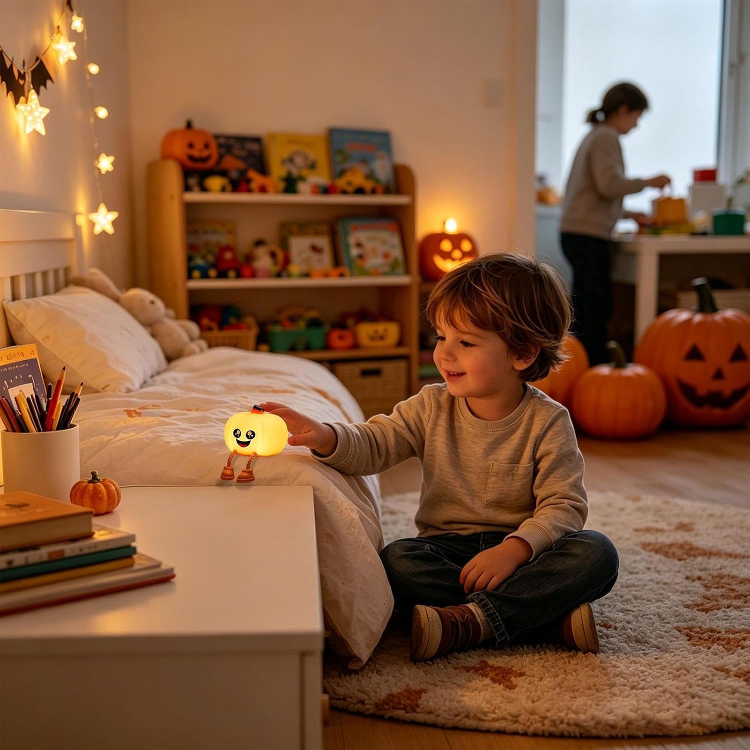 Halloween Pumpkin Lamp 3 Levels Dimmable with Timer image 2