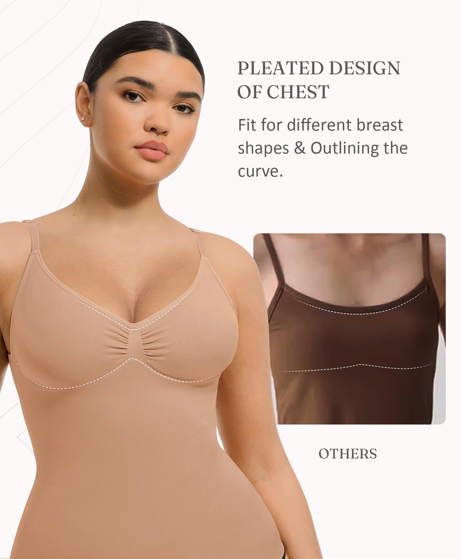 Camiseta sin Mangas de compresión sin Costuras para Mujer Shapewear Control de Barriga Cami Sujetador Integrado con Correas Ajustables
