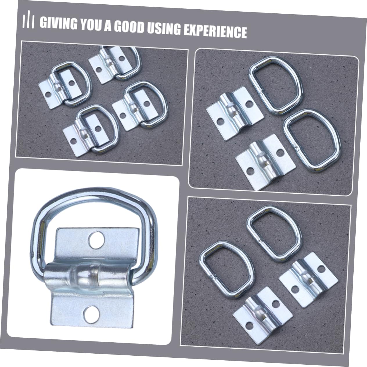 16stücke D-ring-zurröse für Anhänger Hochleistungs-d-ringe Anhänger-zurrösen Kleiner D-ring D-ring-halter Zurrösen-lieferung Utv-d-ringe Schienen-zurrösen Anhängerzubehör