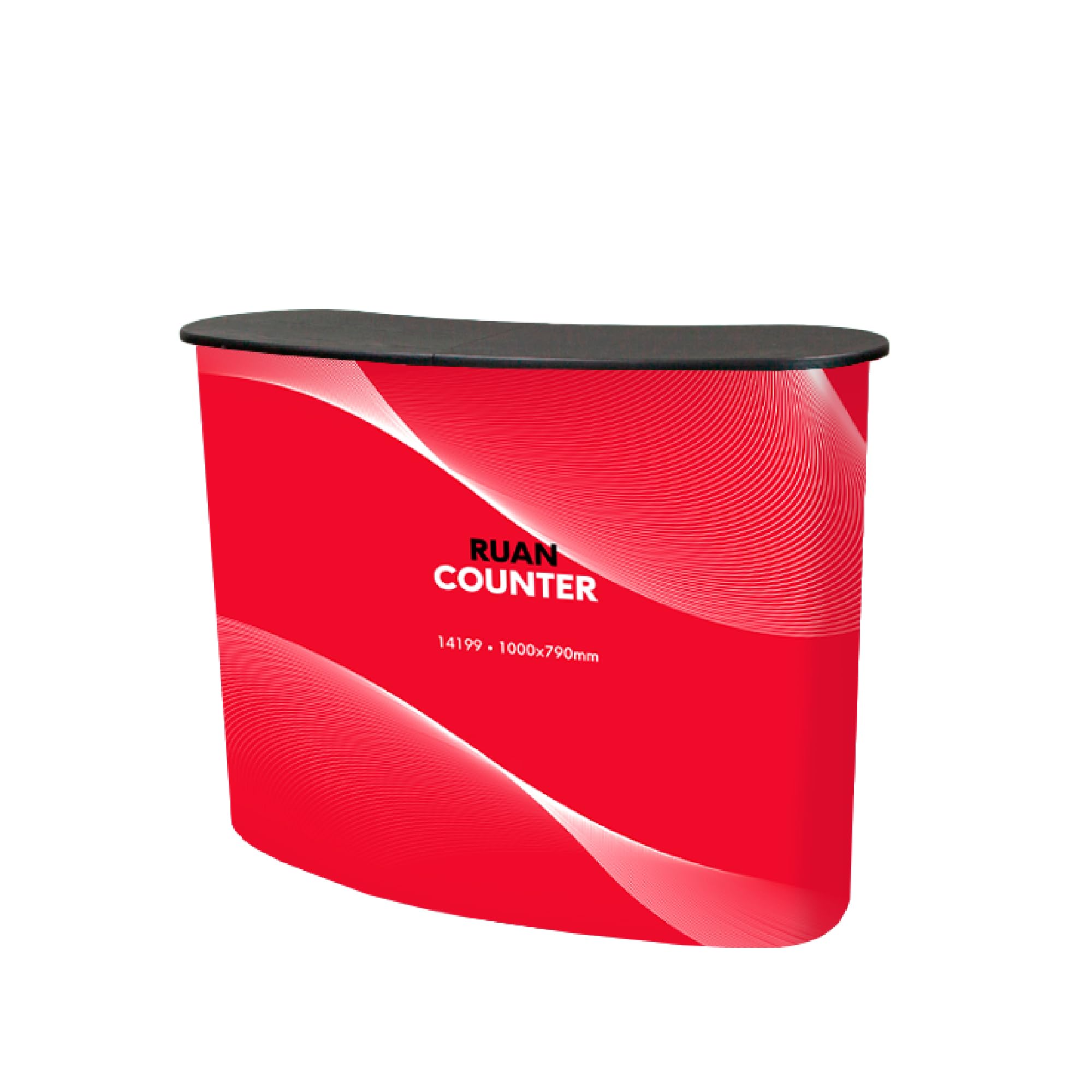 Mostrador Publicitario Magnético Ruan Plegable con Estante Interior y Bolsa de Transporte | Pop Up Promocional con Barras Magnéticas, Patas Regulables | Mostrador de Recepción | Gráfica 940x2010 mm