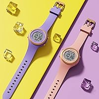 Vista 7 de GOLDEN HOUR Reloj de pulsera de silicona con cronógrafo digital impermeable para mujer