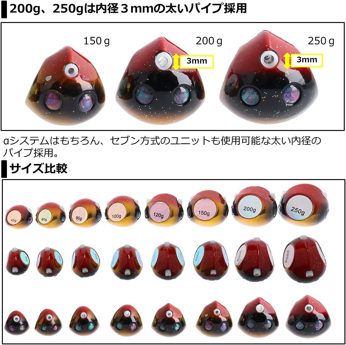 DAIWA Hongfang Bay Rubber Free TG (Tungsten) α Head 7.1 oz (200 g)