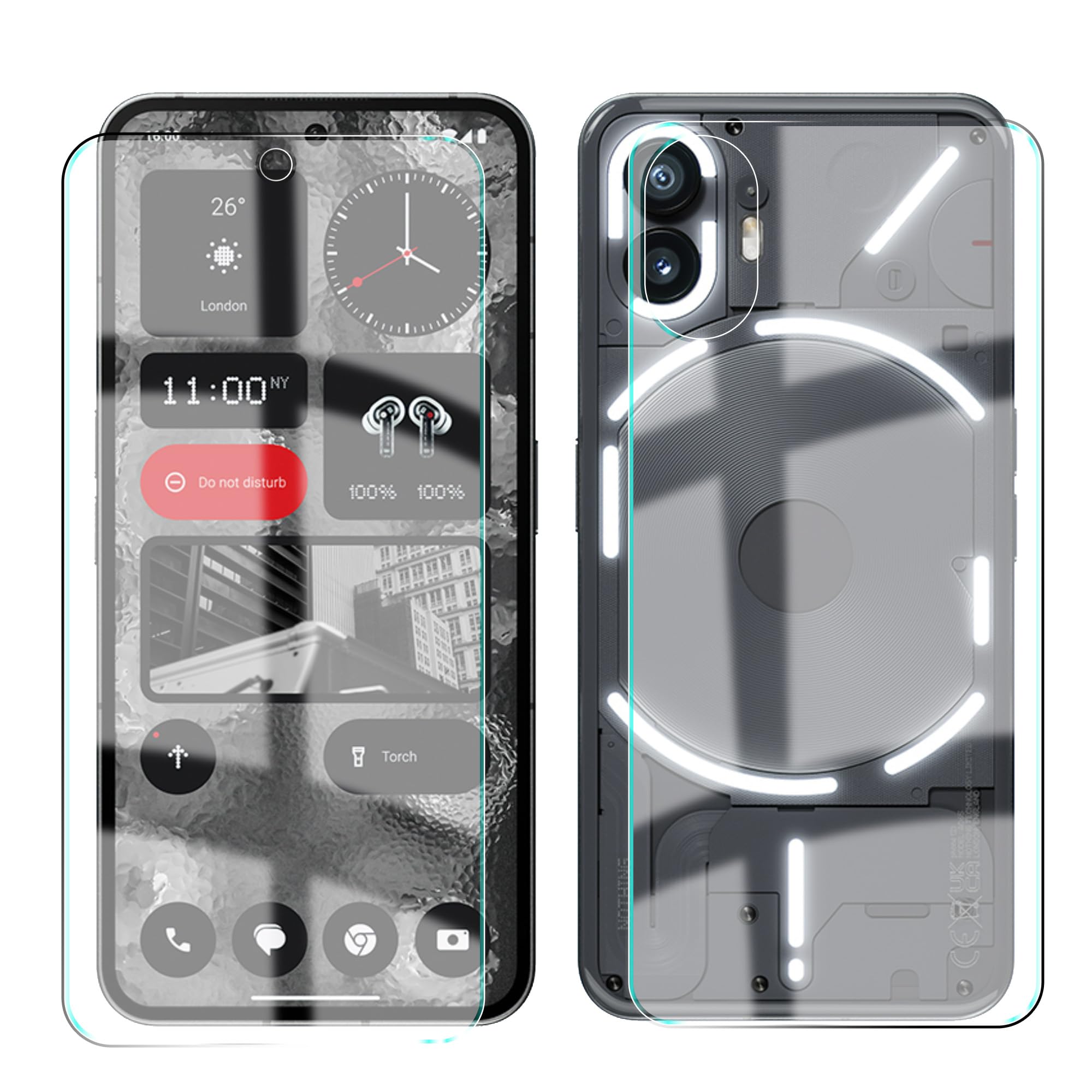 FCS Screen Protector for Nothing Phone 2 Screen Guard | Unbreakable 0.33mm Thickness Flexible Screen Protector for Nothing Phone 2 Front and Back Screen Protector (9H Glossy, Front+Back) (B0CBRM575S) Amazon Price History, Amazon Price Tracker