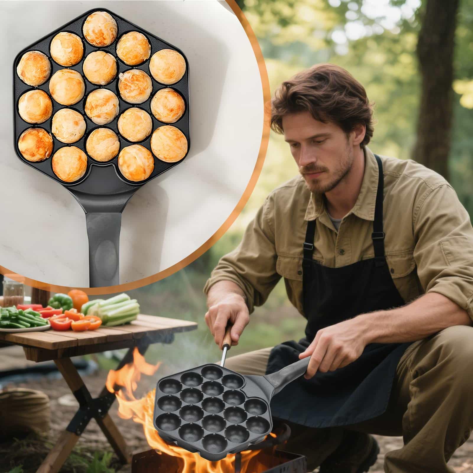 Máquina Para Takoyaki | Plancha Para Takoyaki - Utensilio de Cocina Multi-cavidad para Hacer Especialidades Japonesas, para Entusiastas de la Cocina Asiática, Principiantes, Amas de