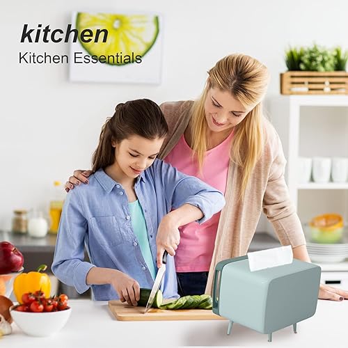 Miniatura 5 de SGVAHY Soporte para caja de pañuelos retro para TV, lindo y práctico soporte para teléfono celular, soporte para tampón para baño, cocina,