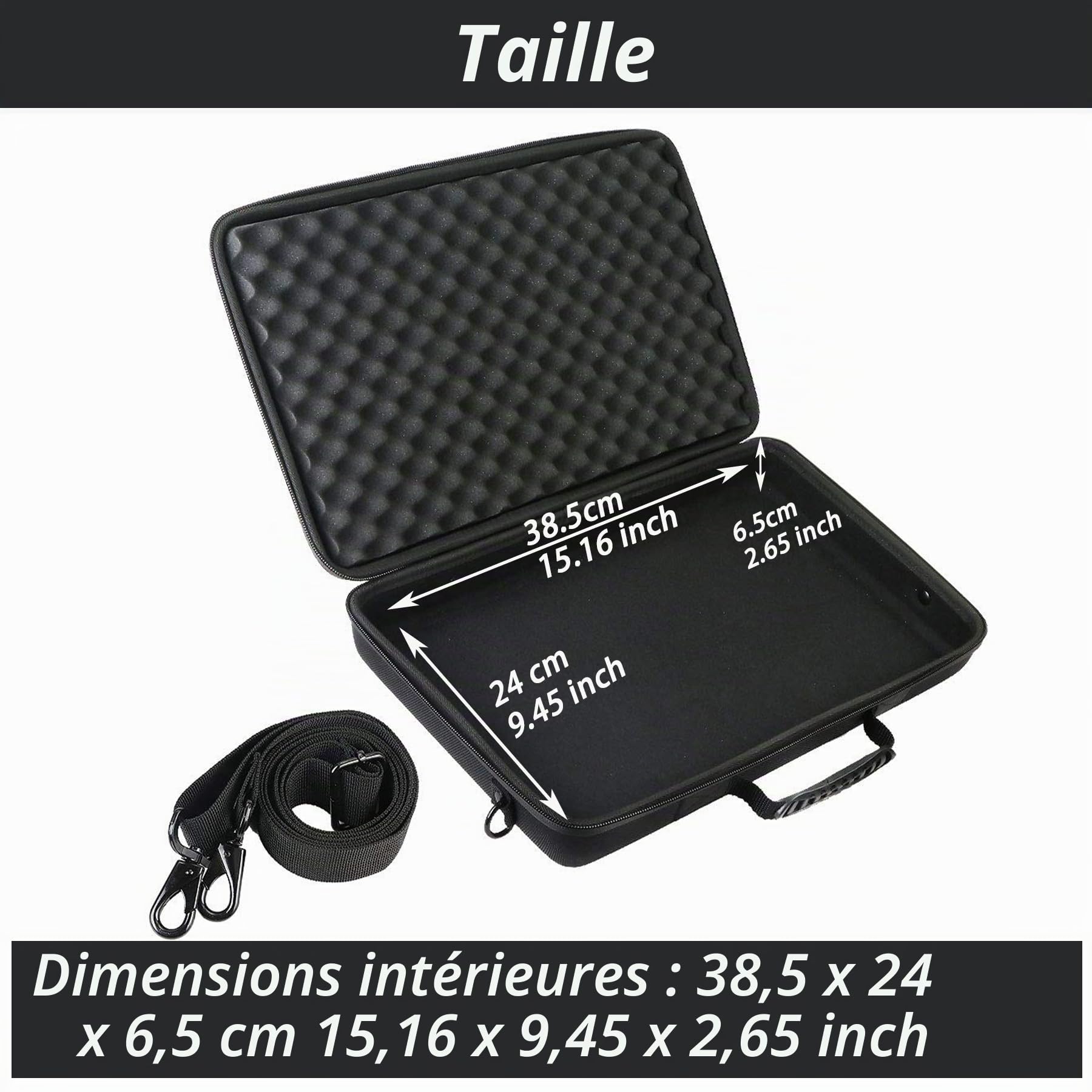 Khanka Étui pour Pioneer DJ DDJ-FLX2/DDJ-200/DDJ-WeGO4, pour Hercules Inpulse 200 MK2/Inpulse 200 DJ Controller, Boîtier de Rangement avec Poignée et Bandoulière, Étui Uniquement