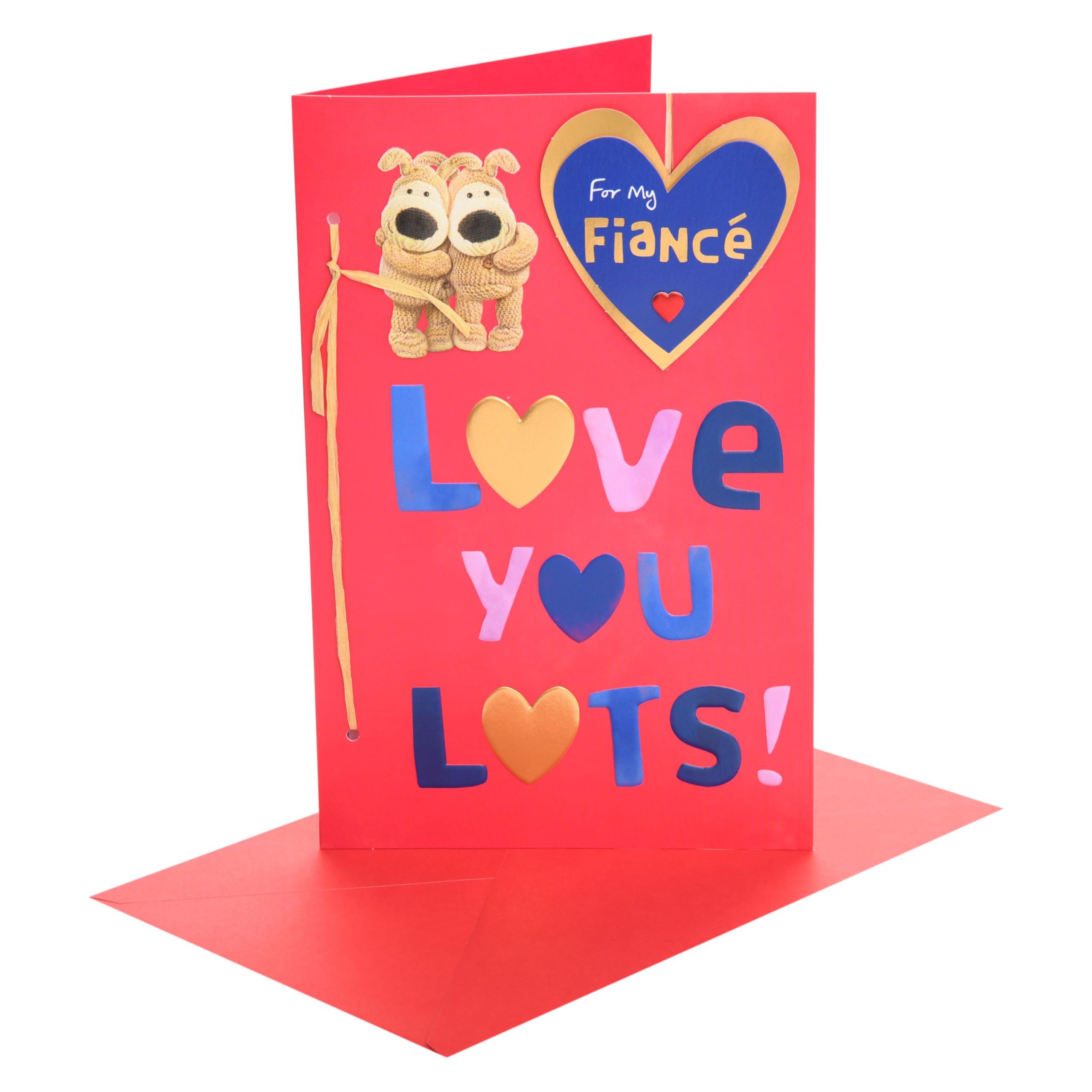 Boofle | Valentine's Day Card for Fiancé | I Love You Presents | Her/Him | Cute Design | With Envelope | 16.5 x 25.4 cm