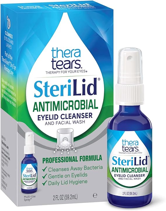 TheraTears SteriLid Antimicrobial Eyelid Cleanser and Facial Wash, 2 Fl