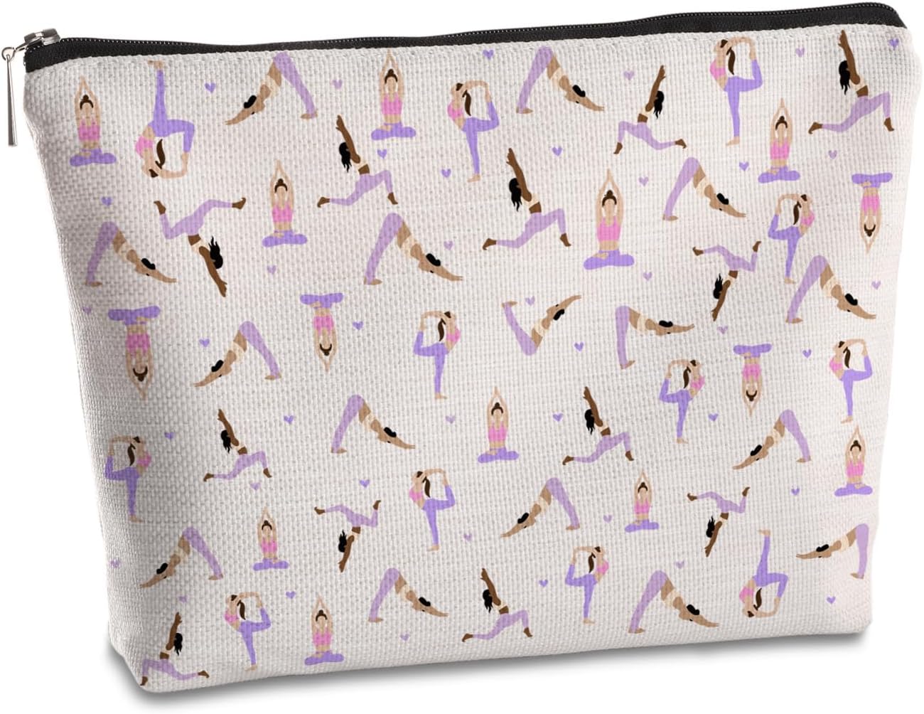 Yoga Gifts for Women Makeup Bag Yoga Accessories Organizer Pouch Yoga Lovers Birthday Christmas Gift Cosmetic Travel Bag for Yoga Instructor Pilates Teacher Gym Lovers