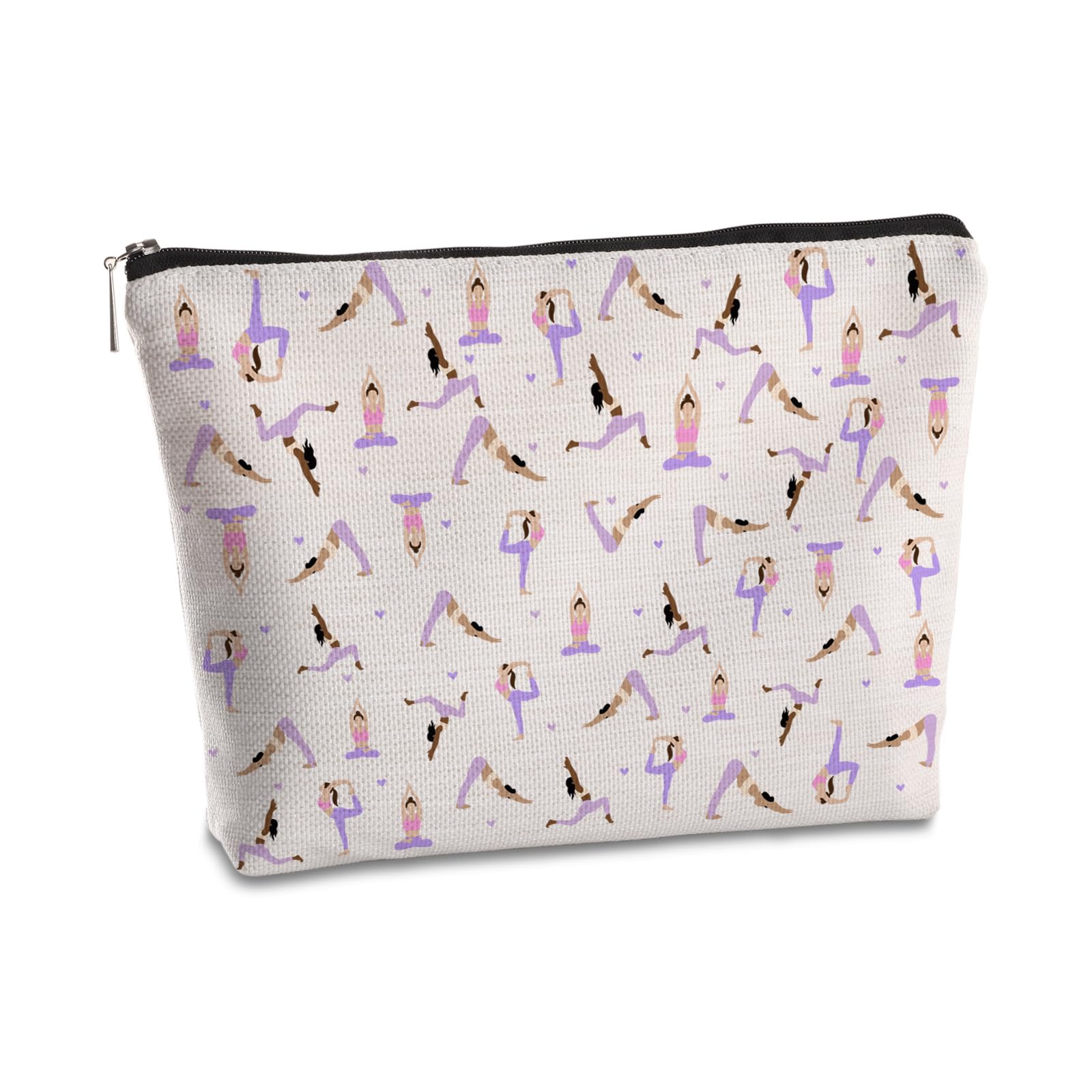 SYIJIMSJKT Yoga Gifts for Women Makeup Bag Yoga Accessories Organizer Pouch Yoga Lovers Birthday Christmas Gift Cosmetic Travel Bag for Yoga