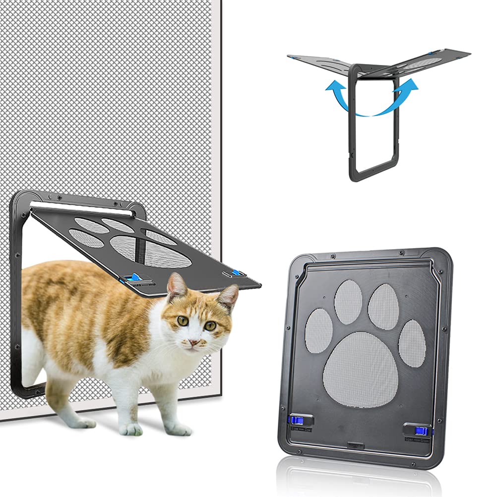 Dog Screen Door, Inside Door Flap 8x10x0.4 inch, Lockable Pet Screen