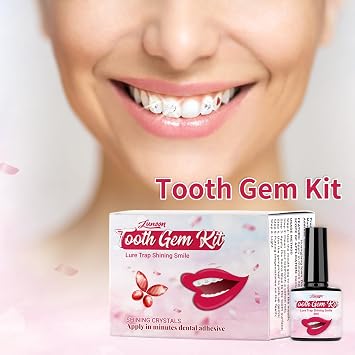 Tpyag Tooth Gem Kit - Professional DIY Dental Jewelry Starter Kit with Sparkling Crystals, Self-Application Fashion Teeth Gems for Women & Men