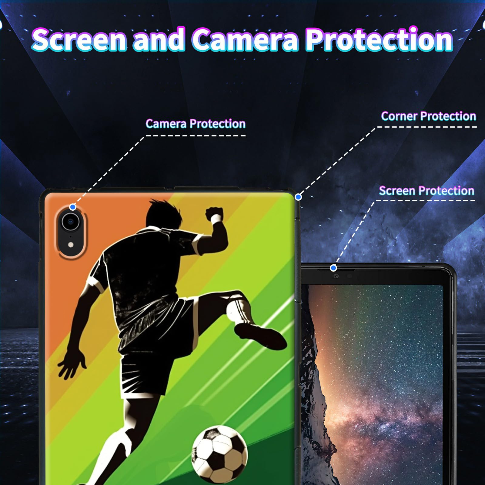 Amazon.com: for iPad 10th Generation Case with Football Pattern