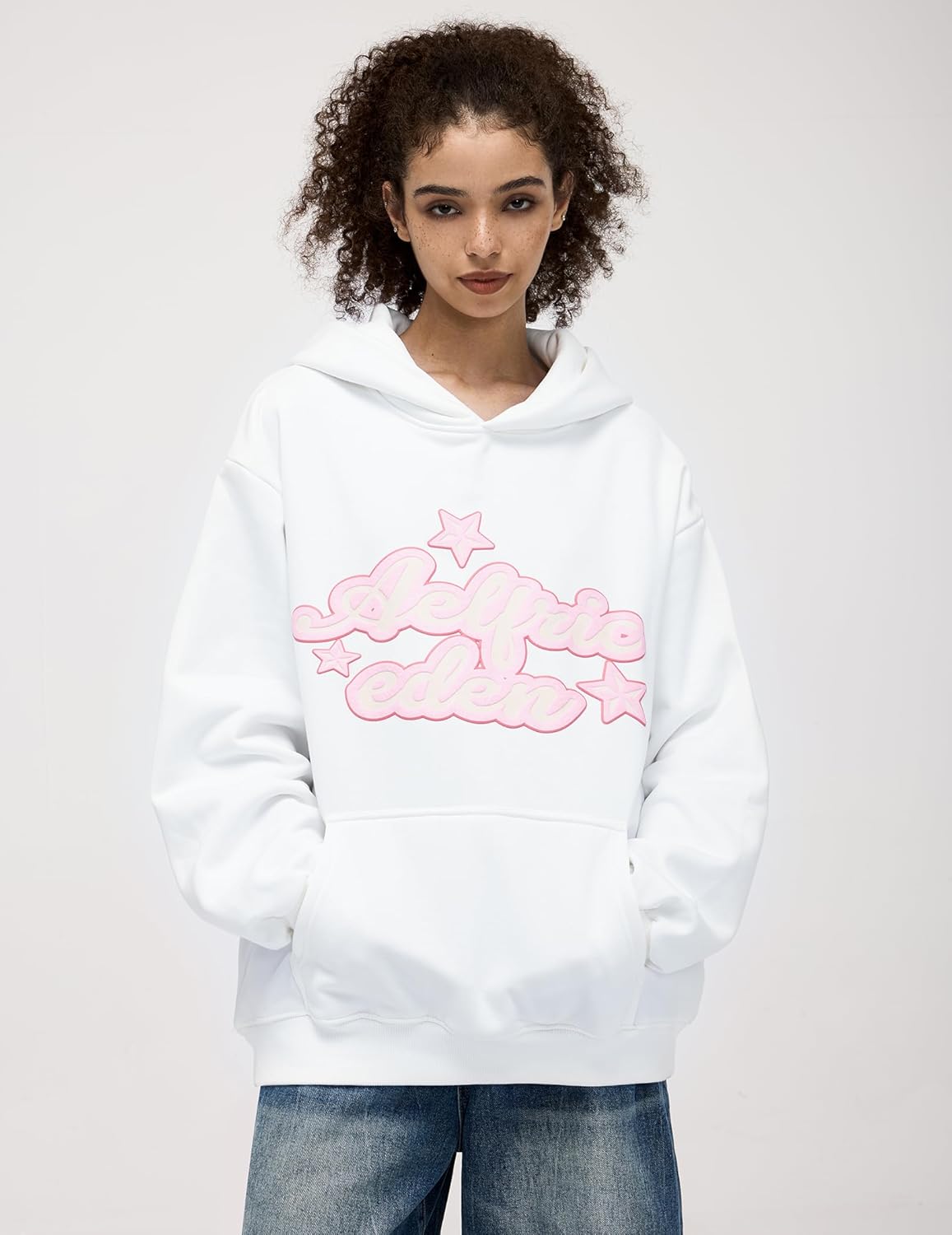 Aelfric Eden Womens Oversized Star Graphic Hoodies Fashion Long Sleeve Hoodie Pullover Hooded Sweatshirt Unisex - Image 4