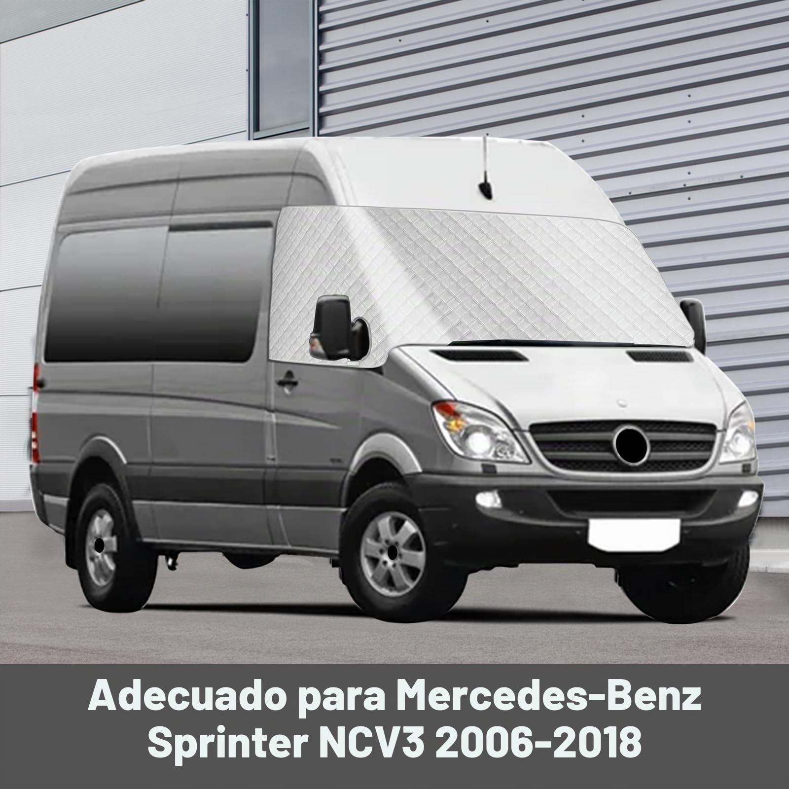 Protector Parabrisas Hielo para Mercedes-Benz Sprinter NCV3 2006-2018, Cubierta de Parabrisas Funda Parabrisa Delantero Coche Protege de Nieve, Escarcha, UV