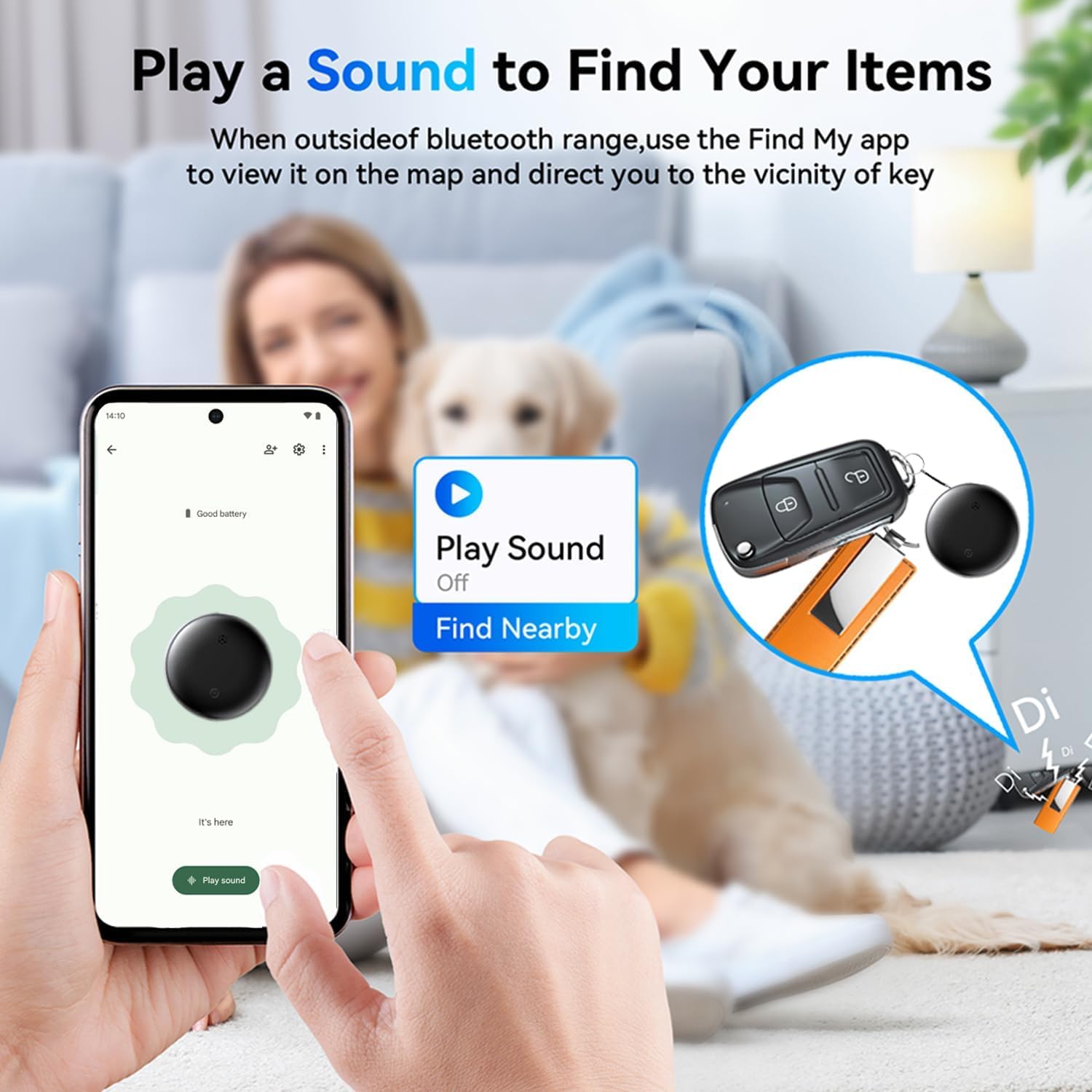 Air Tracker Tags for Android, Air Smart Tags-4 Pack, Compatible with Google'S Find Hub App, Bluetooth Tracker Tag Item Finder for Keys,Luggages (Google Black)