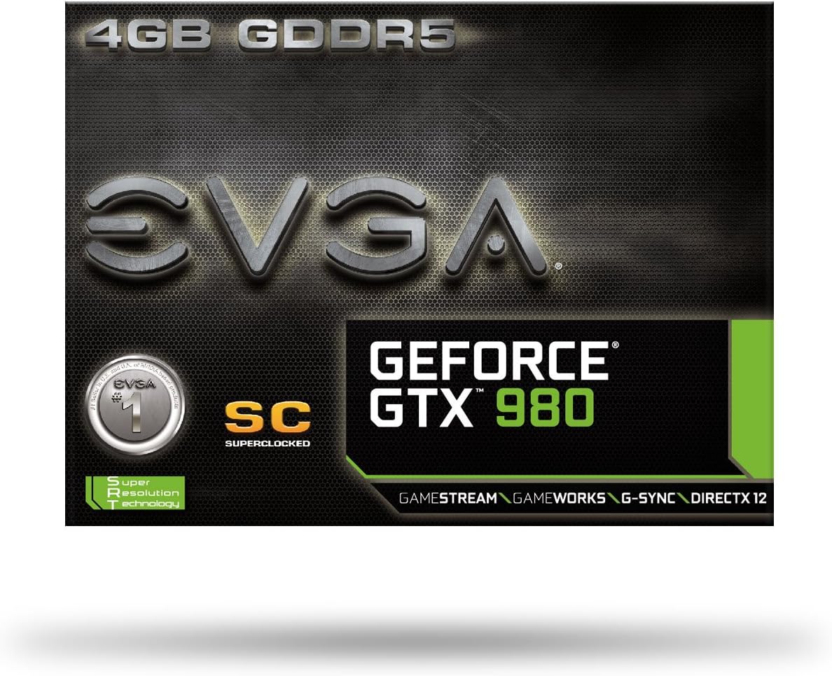 EVGA GeForce GTX 980 4GB SC GAMING, Silent Cooling Graphics Card 04G-P4-1982-KR