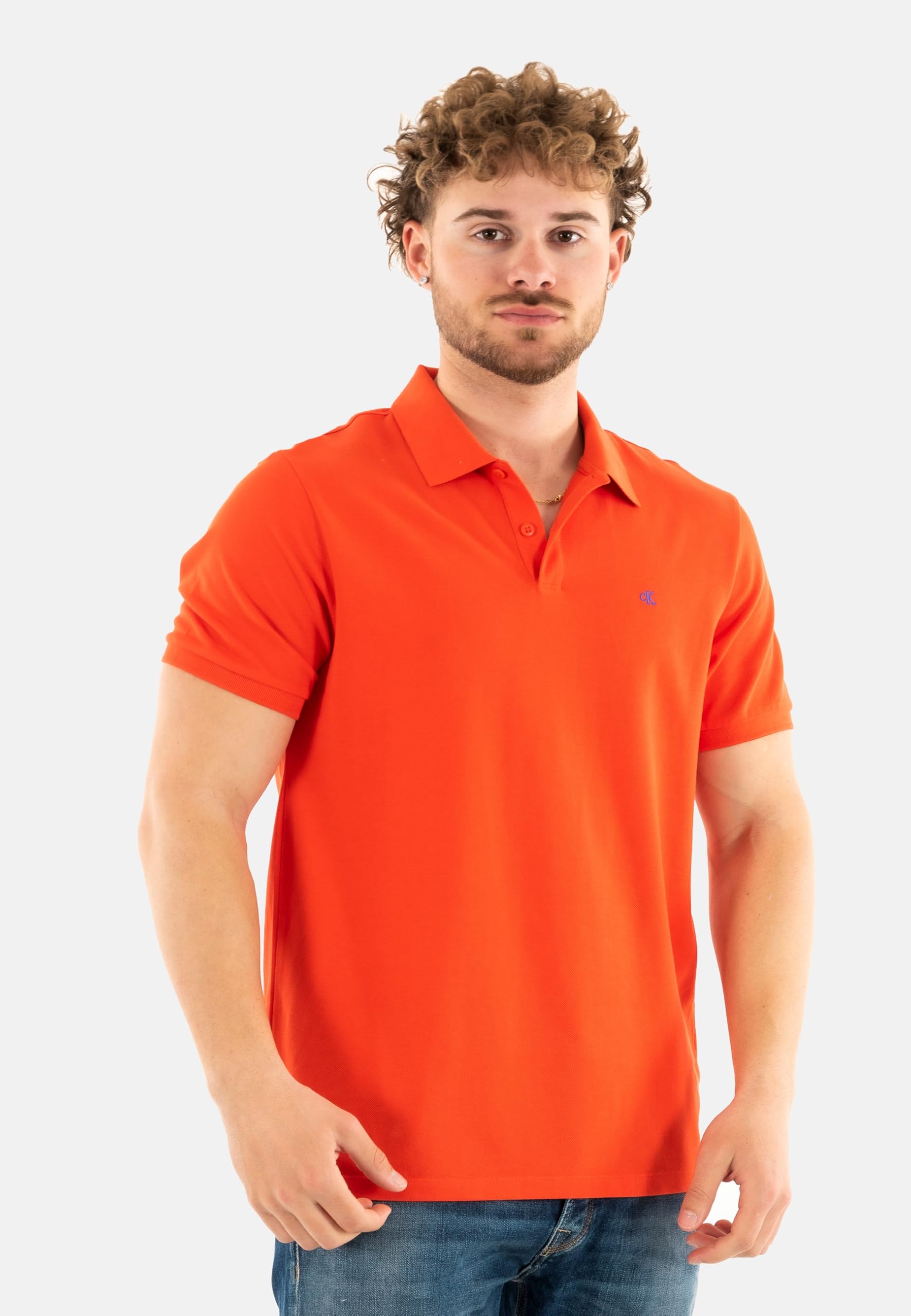 calvin klein jeans Polos SS Monogram Pique tnc Red Alert