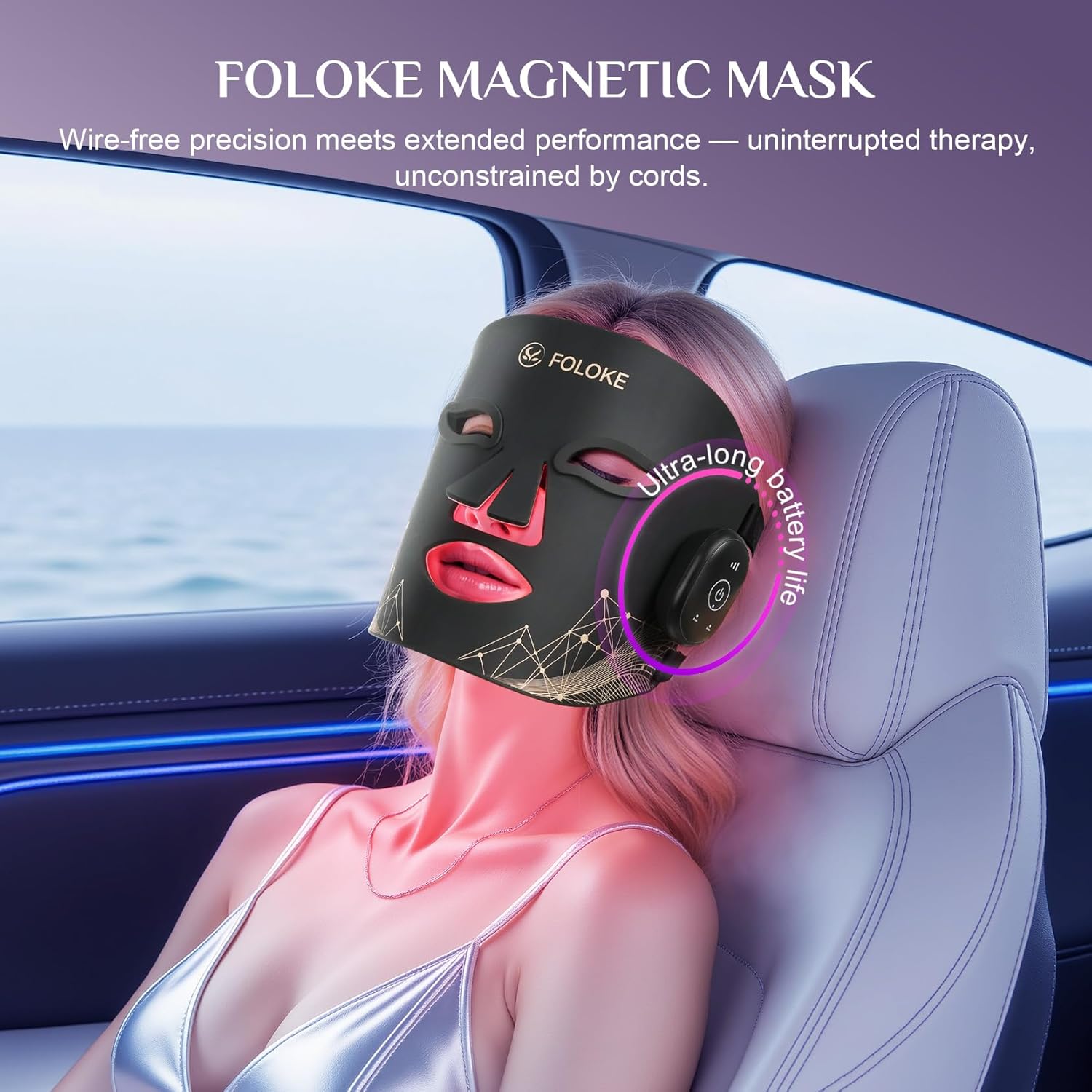 LED Light Therapy Mask Skin Care Mask,LED Red LED Red 630±5nm & NIR 830nm Wavelength for Home Use - Image 8