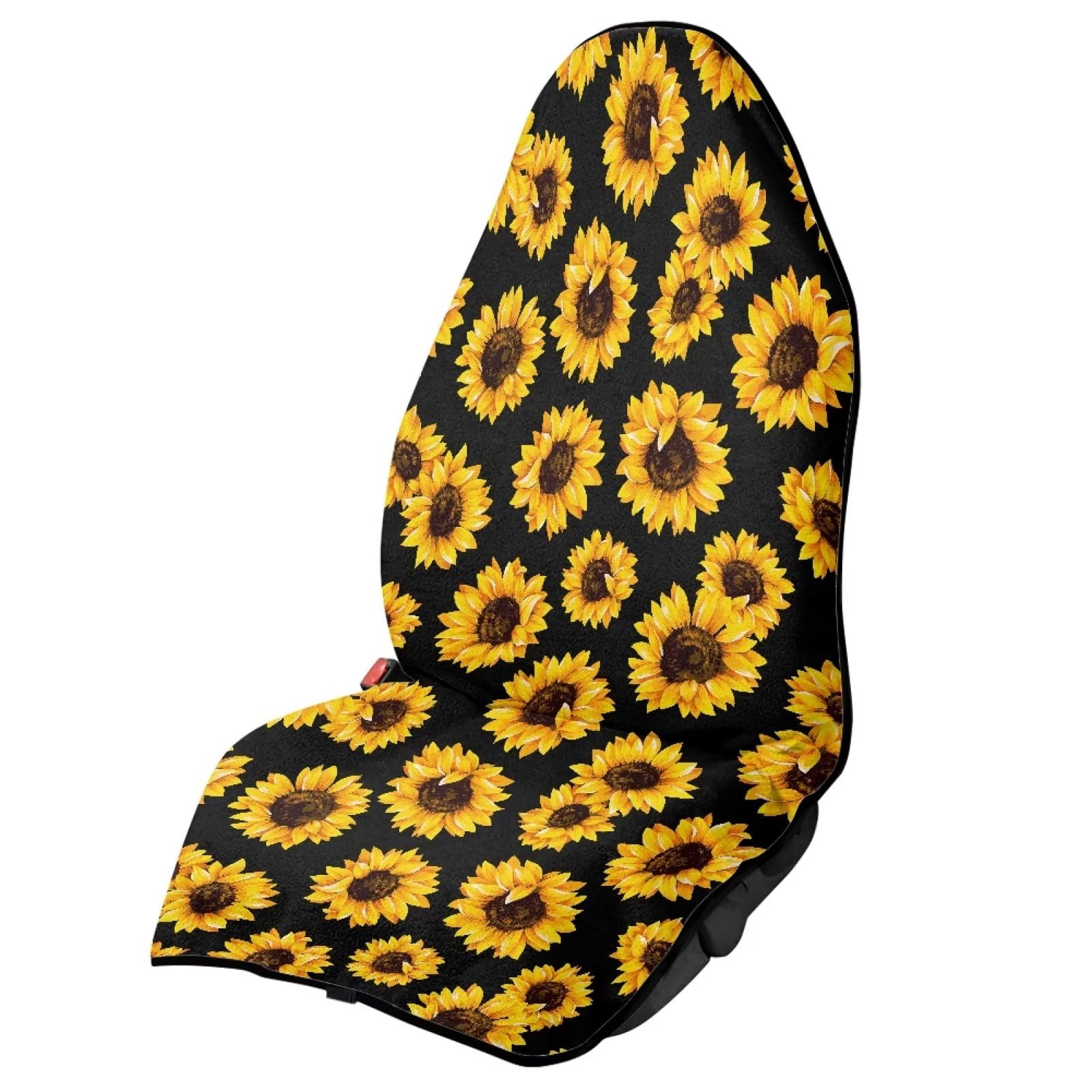 Panskyllis Sunflowers Auto Seat Cover Waterproof Front and Rear Seat Protector Sport Car Seat Accessories for Athletes Swimming Hiking Boxing Workout, Easy to Install