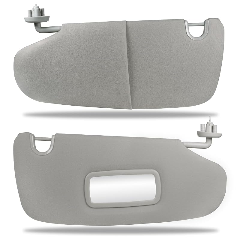 Par de para-sóis interno cinza SHENKENUO para Dodge Ram 1500, 2500 e 3500 2002–2009, códigos 1CT18TL2AA e 1CT11TL2AA