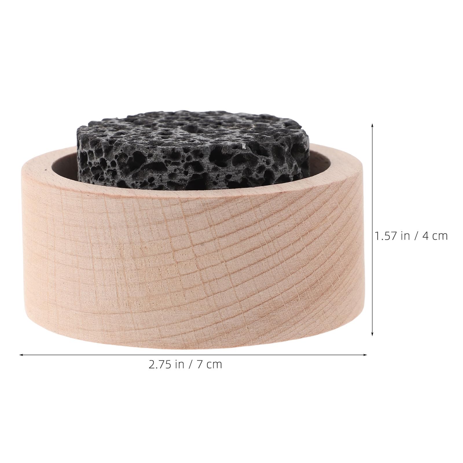 4 Pezzi Diffusore Passivo di Oli Essenziali in Pietra Lavica Vulcanica Rotondo, senza Alimentazione, Decorativo per Ambienti Casa e Camere da Letto