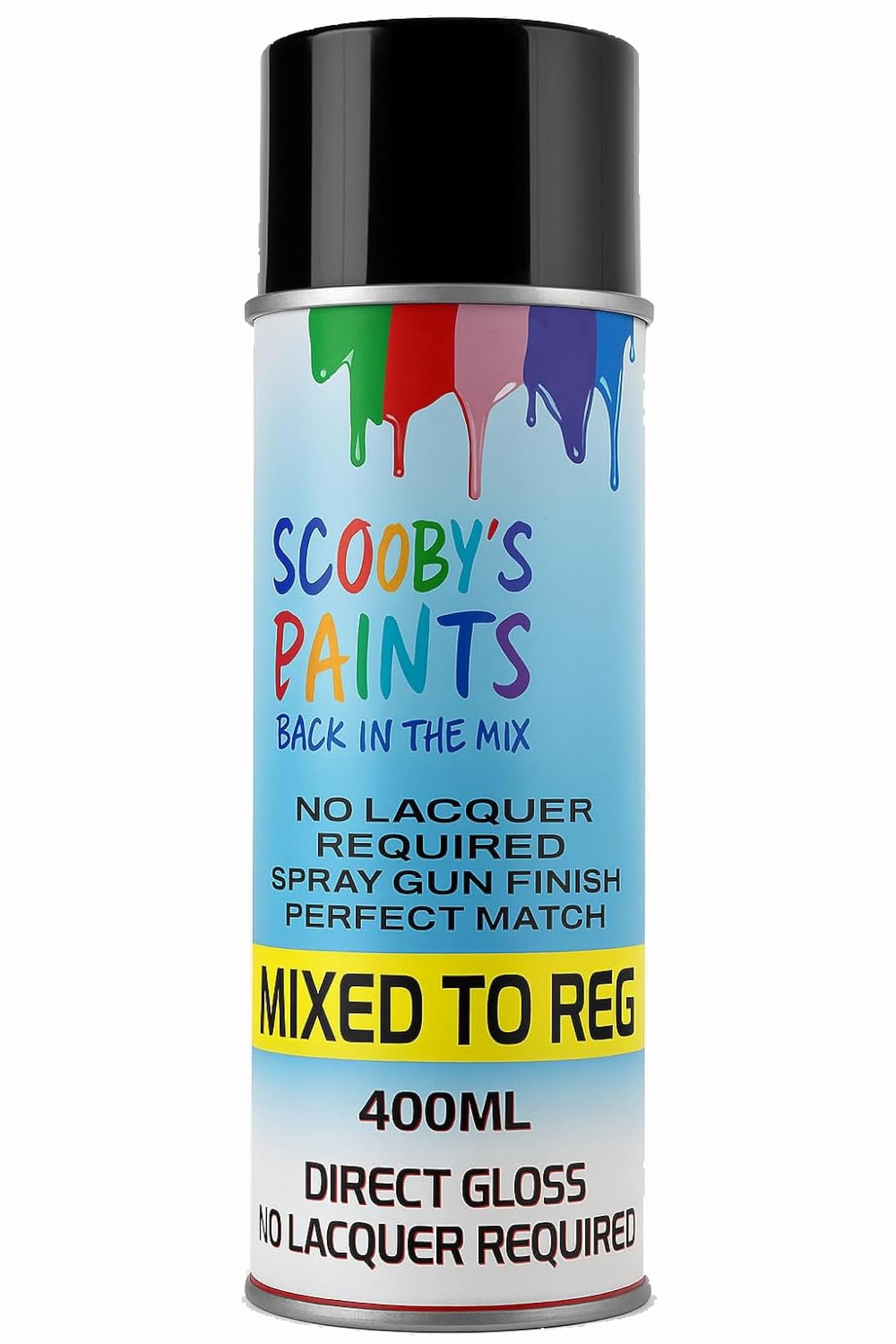 SCOOBYS PAINTS BACK IN THE MIX Aerosol Spray Paint Can Direct Gloss Metallic No Lacquer Required Mixed To Car Registration Reg To Perfect Match auto colour