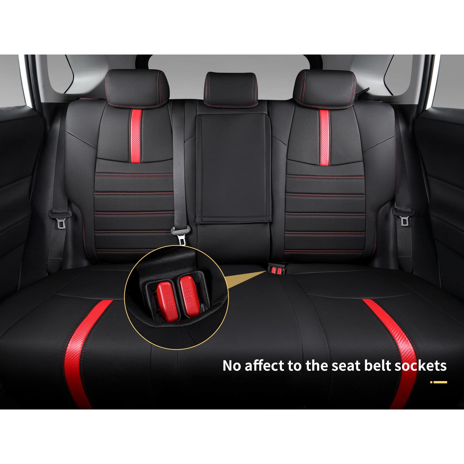 Buy PTYYDS Fit Toyota RAV4 Seat Covers Full Set PU Leather Seat Covers