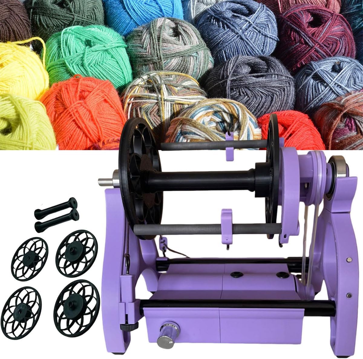 スチールチューブモーター付き電動スピニングホイール、最大速度800rpm、正逆切り替え可能、速度調整可能、糸織り、ブレンドロービング