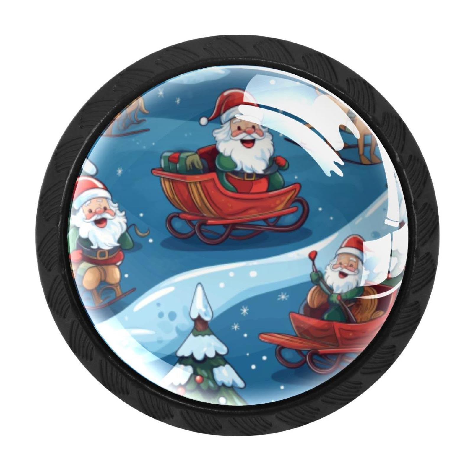 CHENZZZZ 4 Pack Christmas Sleigh Drawer Knob Cabinet Hardware