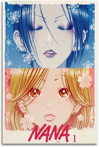 SHAHU Póster de anime Nana para dormitorio, decoración de pared estética, lienzo de 12 x 18 pulgadas (11.8 x 17.7 in)