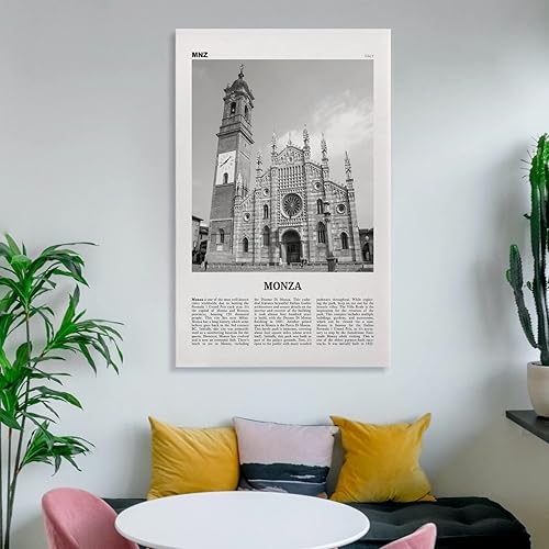 Miniatura 6 de Monza Print Black and White, Monza Wall Art, Monza Poster, Monza Photo, Monza Wall Décor, Monza Map, Poster Print for Teen Boys Room Wall Art Canvas