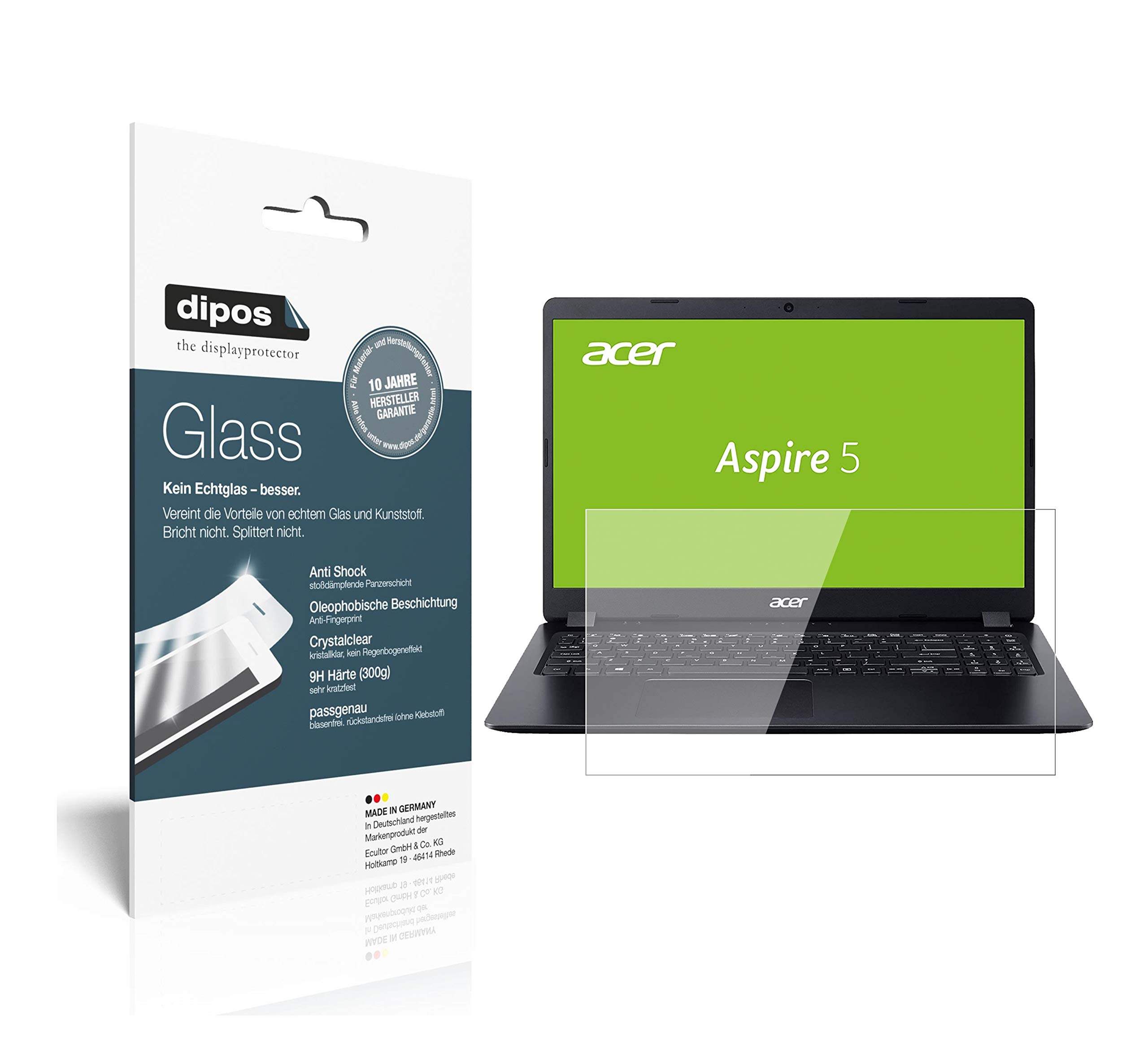 dipos 1x Pellicola Protettiva 9H per Acer Aspire 5 (A515-52-35TB)