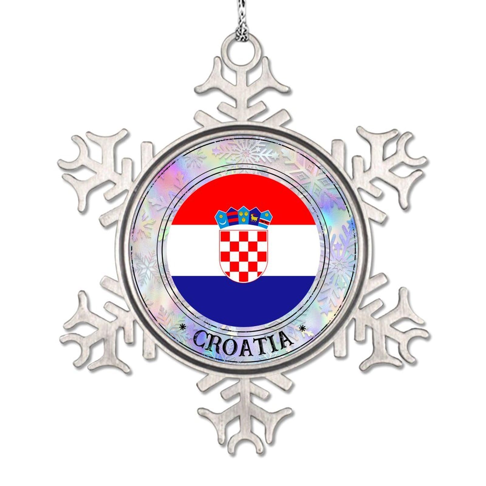 Décoration Noël Croatie personnalisée 2024 pendentif amusant pour sapin