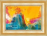 Vista 5 de Poster Palooza 15x17 Traditional Gold Complete Wood Picture Frame with UV Acrylic Plexiglass, Foam Board Backing & Hardware Included