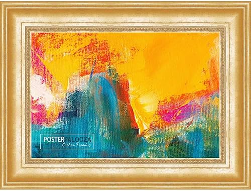 Miniatura 5 de Poster Palooza 15x17 Traditional Gold Complete Wood Picture Frame with UV Acrylic Plexiglass, Foam Board Backing & Hardware Included