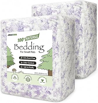 Natural Paper Bedding for Small Pets, 99% Dust-Free, Soft, Fluffy and Absorbent, for Hamsters, Gerbils, Mice, Rats and Guinea Pigs, Violet Lily Mist, 45L