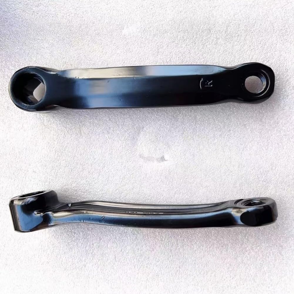 Fahrrad-Kurbelgarnitur Links Rechts mit 16x16mm Loch, Robuste Eisen Pedalarme für Heimtrainer, für den meisten aufrechten Exercise Bikes, Schwarz