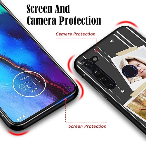 Vista 207 de Funda personalizada para Motorola Moto G Stylus 2021 con nombre de foto, texto y foto, GStylus personalizado -21 funda suave y fina (negro) de 6.8