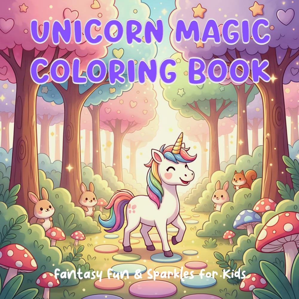 Unicorn Magic Coloring Book: Fantasy Fun & Sparkles for Kids