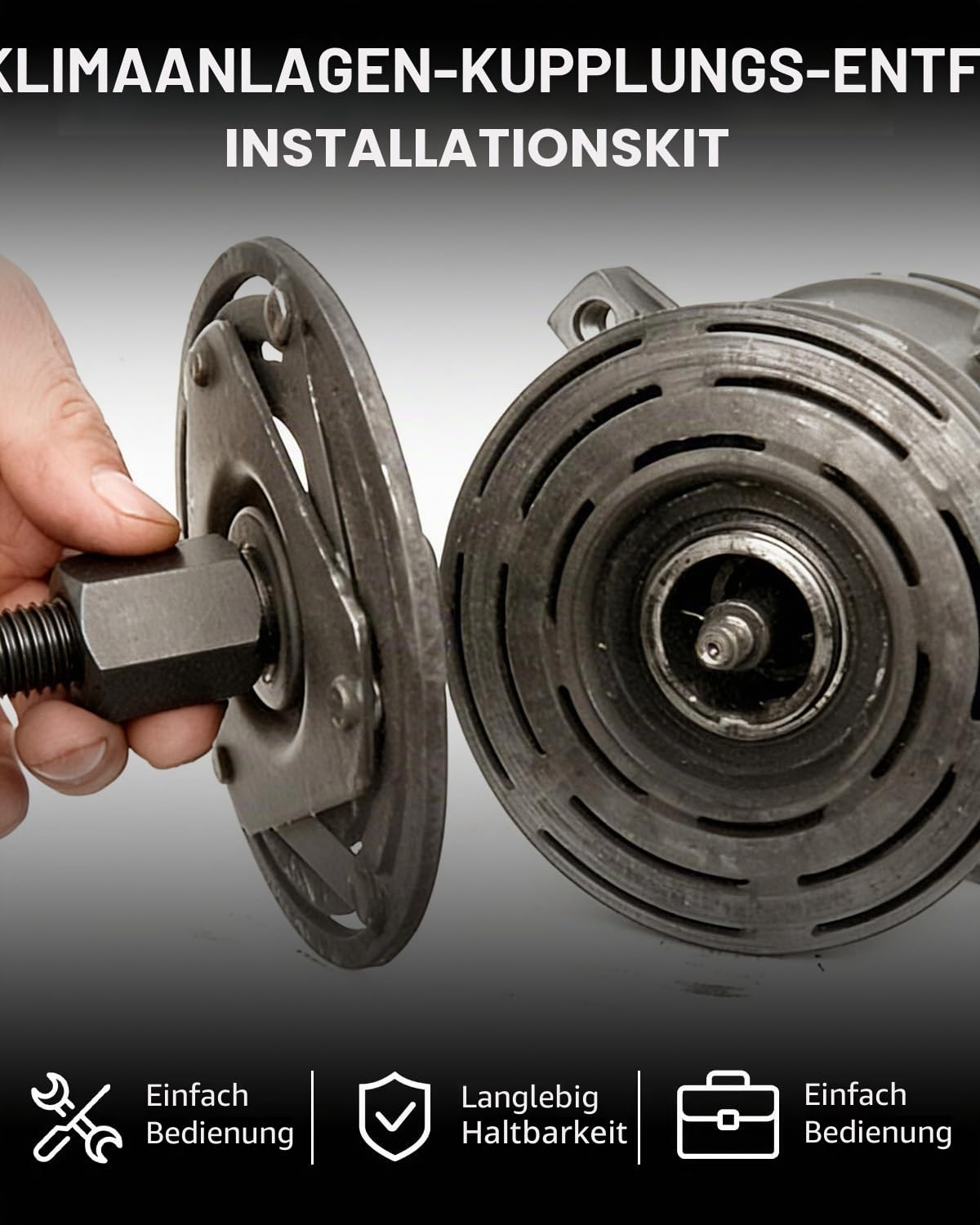 DPTOOL Klimaanlagenkupplungs-Haltewerkzeug A/C-Kompressorkupplung Ausbau-Installationssatz