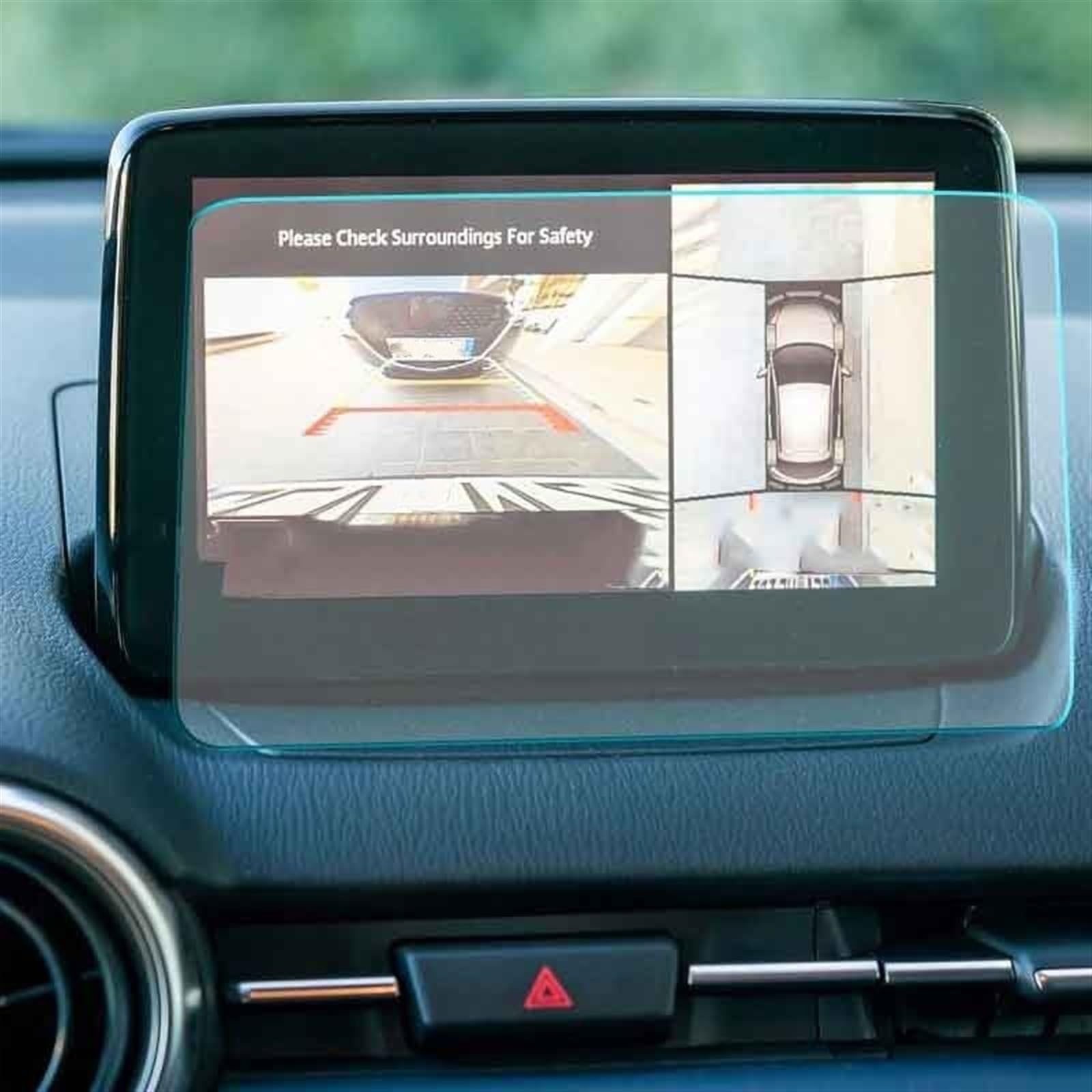 Compatible avec Mazda 2 2020 : écran de Navigation et autoradio avec Protection d'écran en Verre trempé et Film pour l'intérieur de la Voiture.