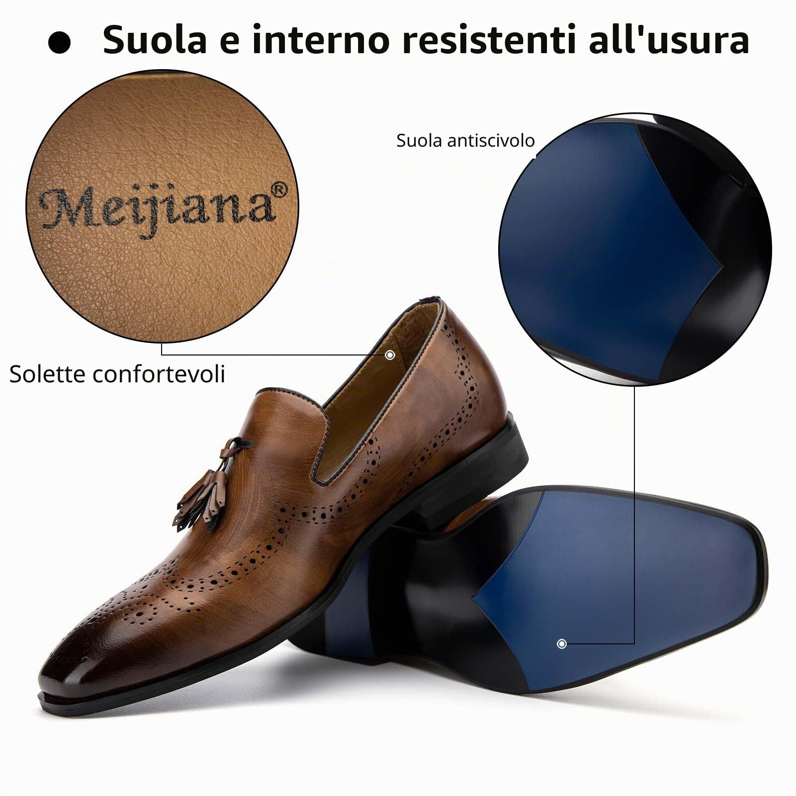 MEIJIANA Mocassini Uomo Scarpe Uomo Estive Mocassini Uomo Eleganti Comfort Slip On Scarpe