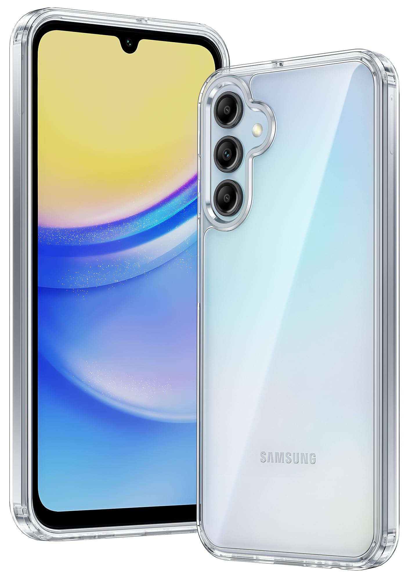 FNTCASE for Galaxy A15-5G Phone Case: for Samsung Galaxy A15-5G Clear Case Military Grade Drop Protection Anti Yellowing Cell Phone Cover - Rugged