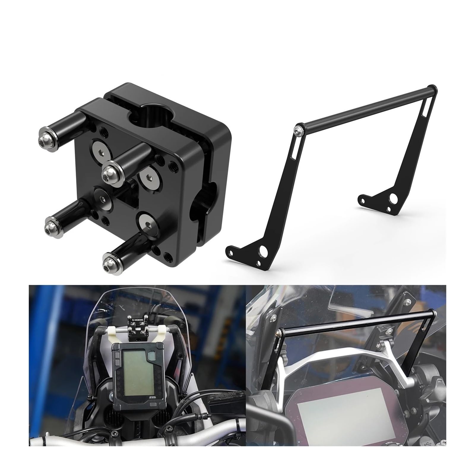 Supporto GPS E Cellulare Per Manubrio Moto – Staffa In Acciaio 12 Mm Per BMW R1200GS E R1250GS ADV LC (2013-2019)