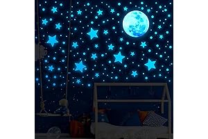 538Pcs Glow in The Dark Wall Stickers, Luminous Ceiling Stars Moon Space...