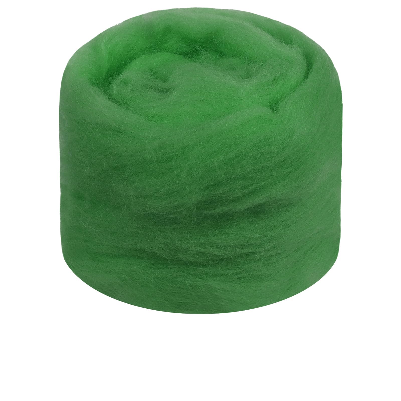 JeogYong Needle Felting Wool, 1.76oz Wool Roving Chunky Wool Yarn, Grass Green Wool Roving Yarn for Needle Felting, Wet Felting, Felting Projects, DIY Crafts