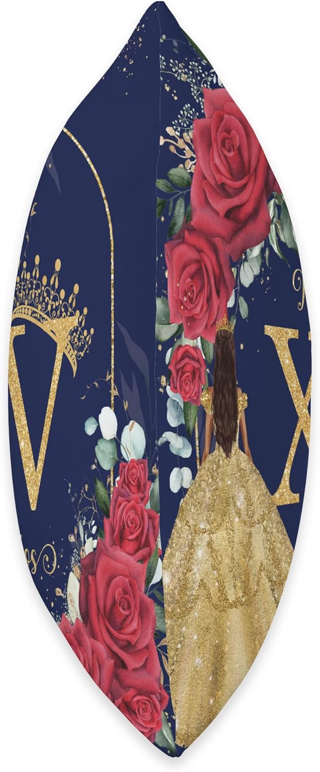 Enchanted Rose Red Floral Princess Quinceañera Mis XV Años Throw Pillow