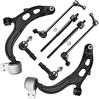 Vista 1159 de Detroit Axle - Kit de suspensión frontal de 8 piezas para Dodge Journey 2009-2015, 2 brazos de control inferiores, 2 rótulas, 2 varillas