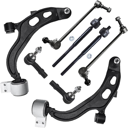 Miniatura 1147 de Detroit Axle - Kit de brazos de control de extremo delantero RWD para Dodge Ram 03-06 2500 3500, 2 brazos de control superior con rótula 2 varillas